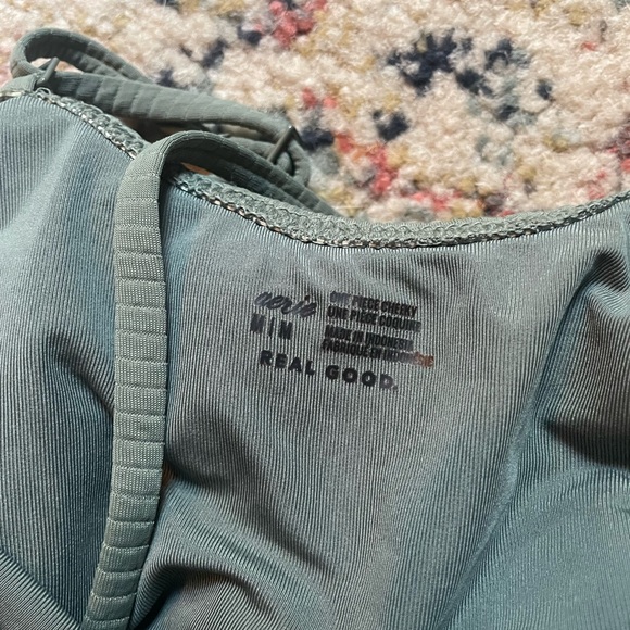 AERIE textured one piece | size M | green - Picture 2 of 4